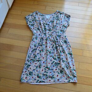 Anthropologie Odille Cap Sleeve Silk Dress Size M